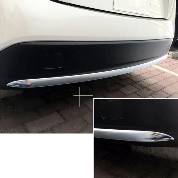 

car styling 1pcs abs rear bumper skid protector moulding cover decoration trim for toyota prius prime phv 2017 2018