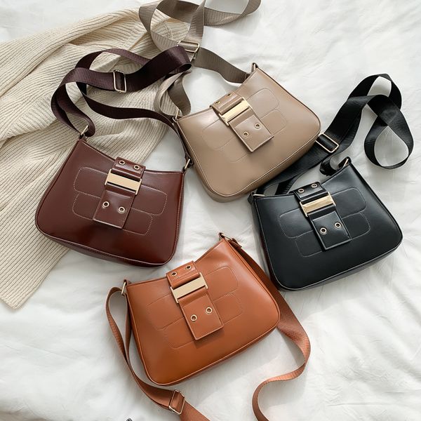 

ретро стиль маленькая сумка женская сумка 2020 искусственная кожа плечо чистый цвет простой моды небольшой квадратный плечо messenger