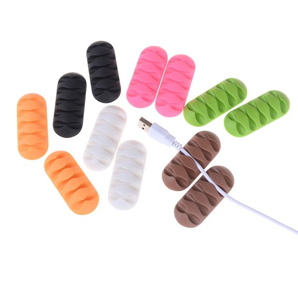 

2pcs cable clip earphone cable organizer desk set wire storage charger holder winder wrap cord desk accessories