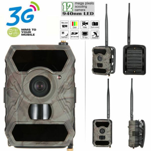 

s880g ir scouting game hunting trail camera 12mp 1080p hd 3g network wireless gsm mms wide lens camera, Camouflage