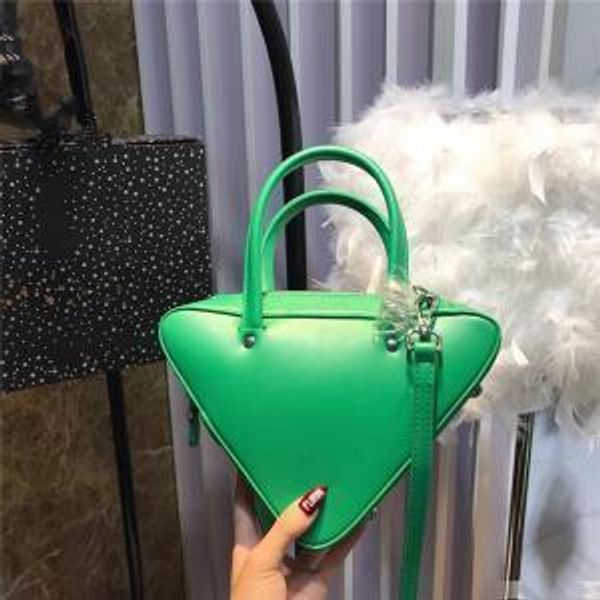 

designer- women big triangle handbag genuine leather shoulder bags solid messenger bags ladies casual totes portable handbag rra156