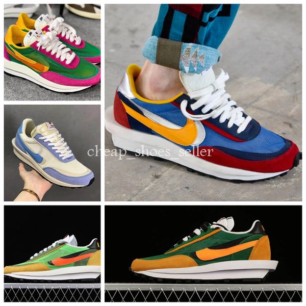 

2019 Новый Sacai LDV Вафельный Рассвет Тренеры Мужские Кроссовки Для Женщин модельер Bre