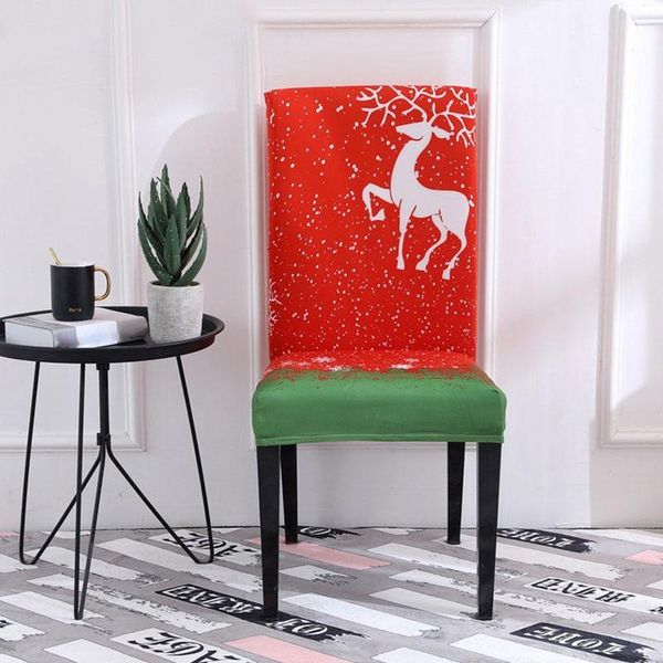 

christmas snowflake santa elastic stretch seat chair cover room decor striki polyester fiber for families ls restaurants