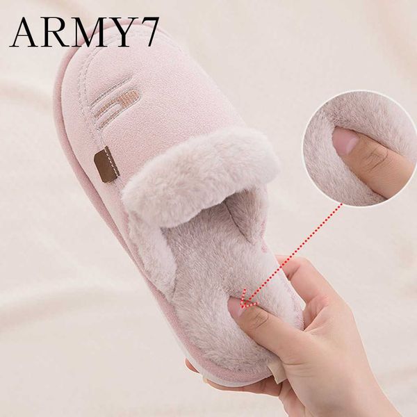 

2019 new large size women's cotton slippers casual home plus velvet warm shoes comfortable solid color winter cotton slippers, Black