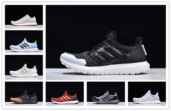 

2020 ultraboost game of thrones x ultra boost 4.0 house stark lannister mens running shoes orca primeknit sports trainers men women sneakers, Black