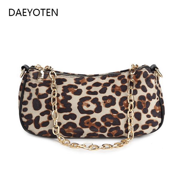 

daeyoten vintage women small bag suede leopard handbags 2019 new designer bags shoulder bag female chain clutch purse zm0435