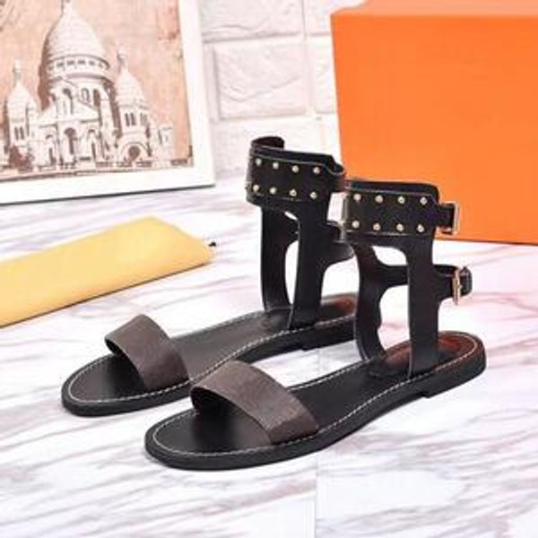 

Оригинальная упаковка 2019 Популярные Летние Роскошные Женские Кожаные Гладиатор