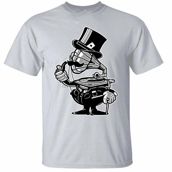 

gramophone head mens t-shirt fitness tee shirt new fashion design for men women, White;black