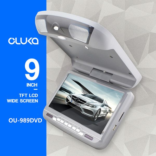 2019 Oluka 9 Inch Car Monitor Roof Ceiling Mount Flip Down Led