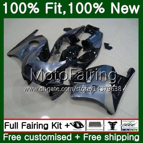 

injection body+tank for honda silvery black cbr 250rr 250r cbr250rr 88 89 76mf8 cbr 250 rr mc19 cbr250 rr 1988 1989 fairing bodywork kit