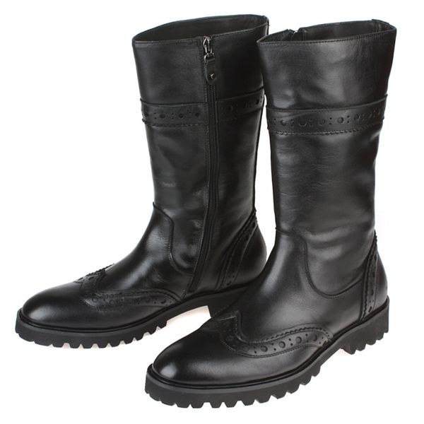 

ankle men boots high leather round toe boots genuine leather winter black brown work shoes comfortable