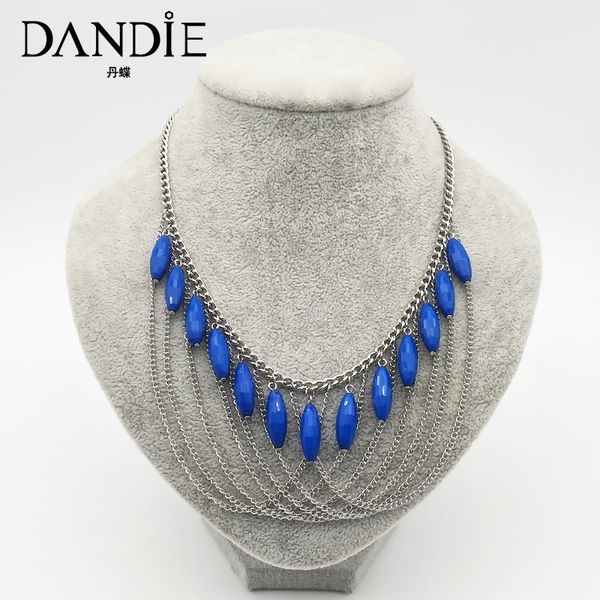 

dandie acrylic and metal necklace, fashion, simple female accessories, Golden;silver