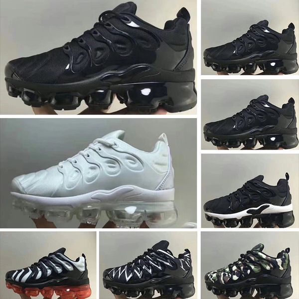 

Nike Air TN Plus 2018 Tn Plus Kids Кроссовки Дешевые Детские большие мальчики девочки Camo Черно-б