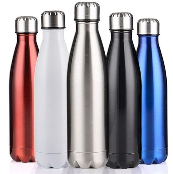 

Newest 350ml Vacuum Cup Coke Mug Stainless Steel Bottles Insulation Cup Thermoses Fashion Movement Veined Water Bottles FY4130