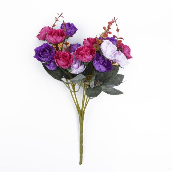 

21 head 1 bouquet artificial fake rose flower home room wedding party decoration