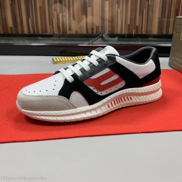 

mens new running shoes cleats football boots spring and fall lace-up wan1, Black;red