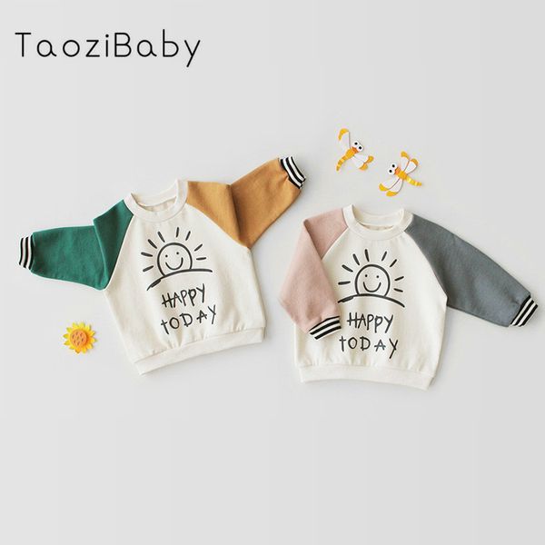 

boys and girls autumn long sleeve t-shirt baby clothes pure cotton cute bottom shirt jacket t200413, Blue
