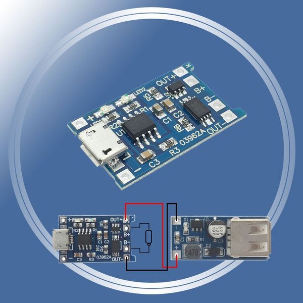 Freeshipping 50pcs Micro USB 5V 1A 18650 TP4056 Modulo caricabatteria al litio Scheda di ricarica con protezione Dual Functions 1A Li-ion