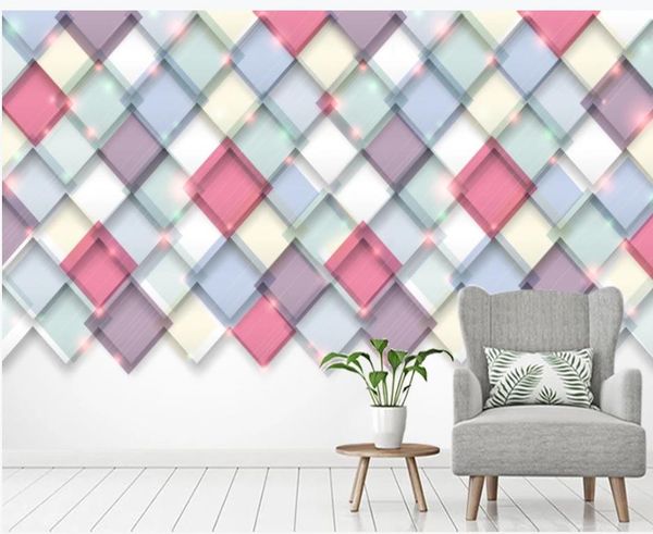 

modern solid geometric living room background wall beautiful scenery wallpapers