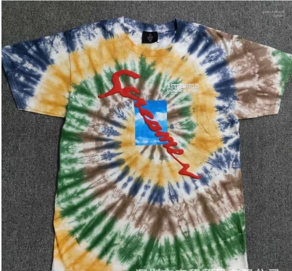 

tees mens tie-dyed travis scott 1 t shirts summer fashion astroworld x screamer new york tshirts, White;black