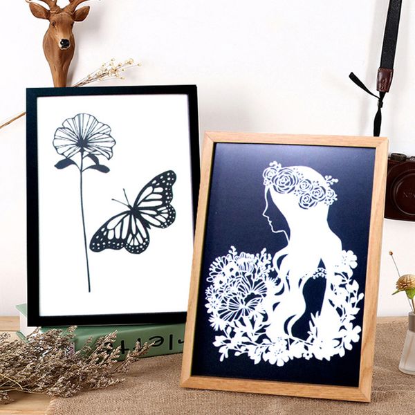 

solid wood p frame black wood color set picture frame a4 p 14 inch studio picture