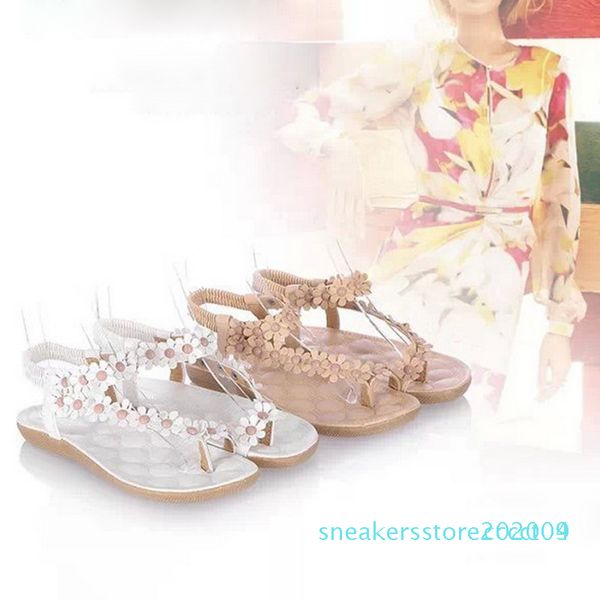 

2020 новый артистический бич женщины сандалии летний стиль peep toe цветок обувь плоские туфли женщина шлепанцы s09, Black