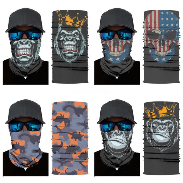 

windproof masks cartoon magic skull scarf cycling face masks running neck gaiter er protective gear can put filter cca12168 50pcs#208, Blue;black