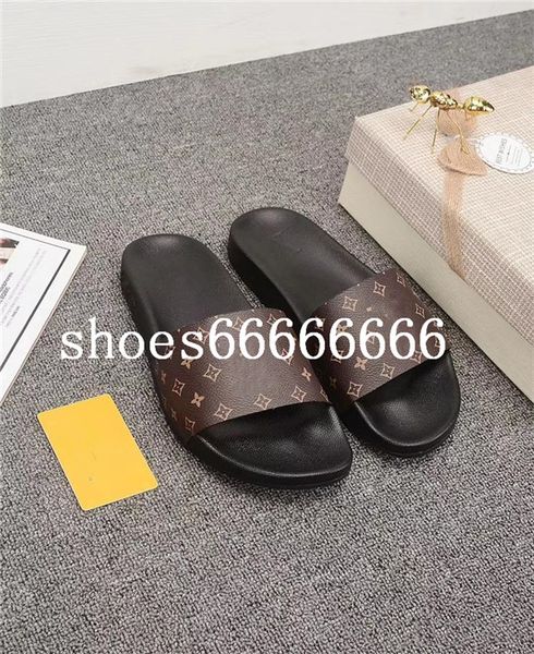 

2020 men women slide sandals designer shoes luxury slide summer fashion wide flat slippery with thick sandals slipper flip flops fdzhlz2, Black;red