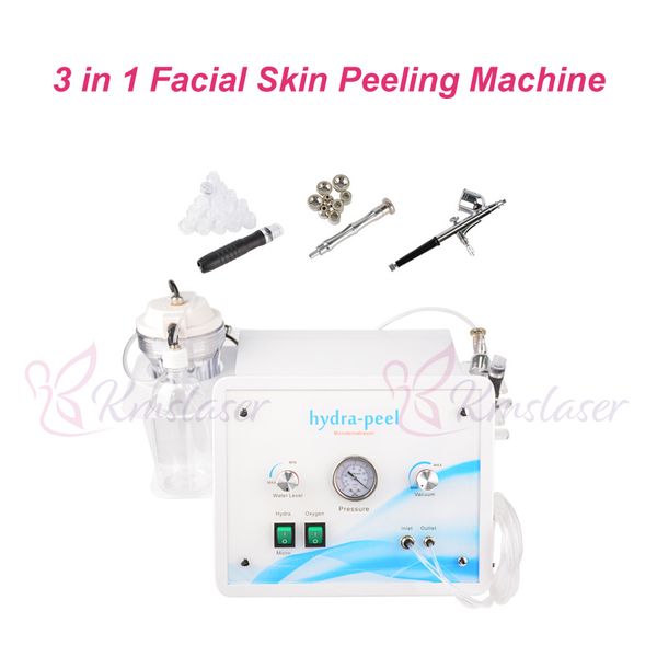 Novo 3 em 1 Hydro Dermaabrasão Máquina Facial Cleansing Água Oxigênio Jet Peeling Diamante Microdermoabrasão Salão de beleza
