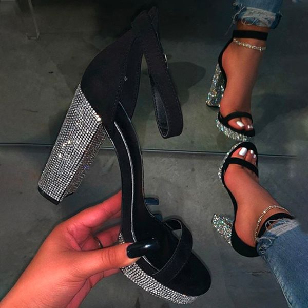

summer women sandals bling woman ladies buckle slingbacks open toe sandals feamle fashion casual platform shoes drop ship, Black
