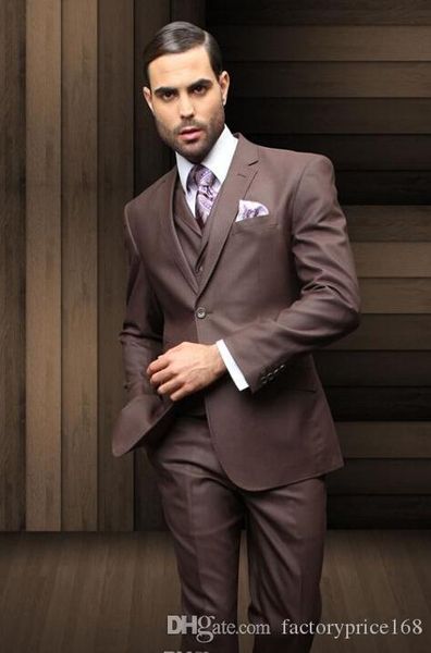 

notch lapel groomsmen two buttons groom tuxedos men suits wedding/prom/dinner man blazer(jacket+pants+vest+tie) a016, Black;gray