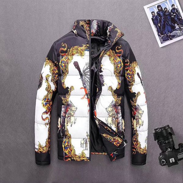 

medusa mens designer down jacket luxury taly brand logo jacket fashion classical printing brand casual sports leisure wild winter coat, Black