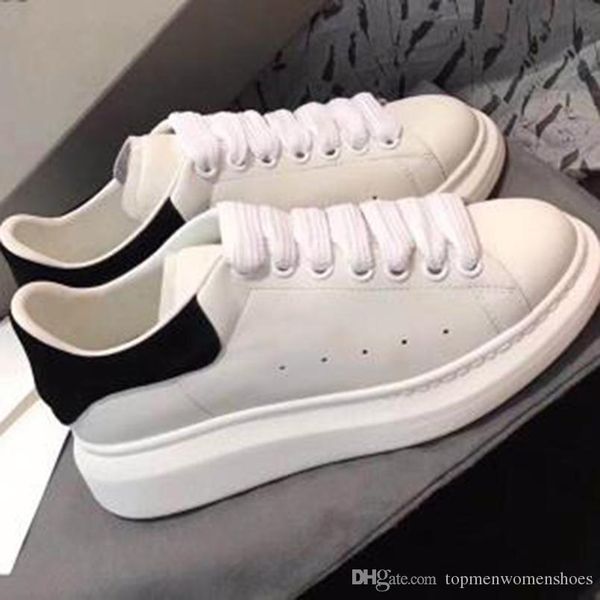 

new arrivals mens womens fashion luxury platform shoes flat casual lady walking casual sneakers 3m reflective designer white shoes leather, Black