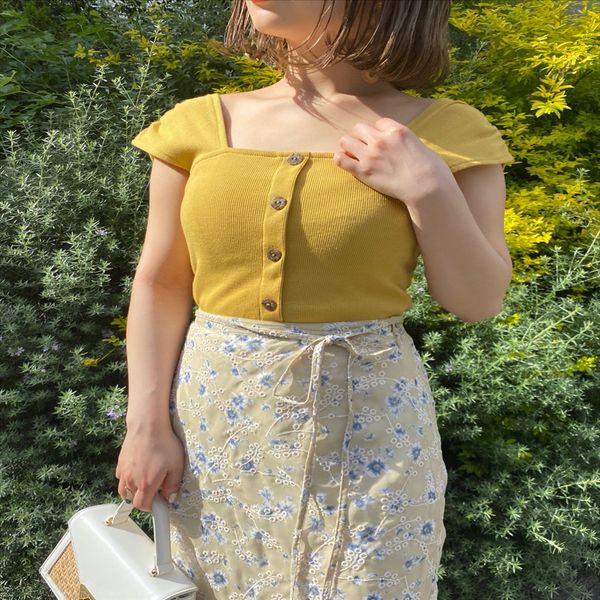 

ruining] 20 summer knitted doll sleeve ribbed shell shirt shell buckle knitted shirt 3041, White