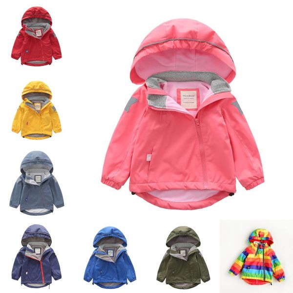 

kids winter waterproof jacket baby boy girl hooded windbreaker children christmas warm solid color hooded zipper coat, Camo