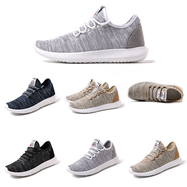 

new arrival flat shoes comfortable women men running shoes outdoor wallking grey dark blue brown homemade brand made in china 39-44, White;red