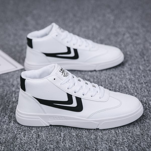 

casual canvas shoes young men 2020 new designer dorky dad shoes net red comfortable and breathable small white shoes for men size 39-44, Black