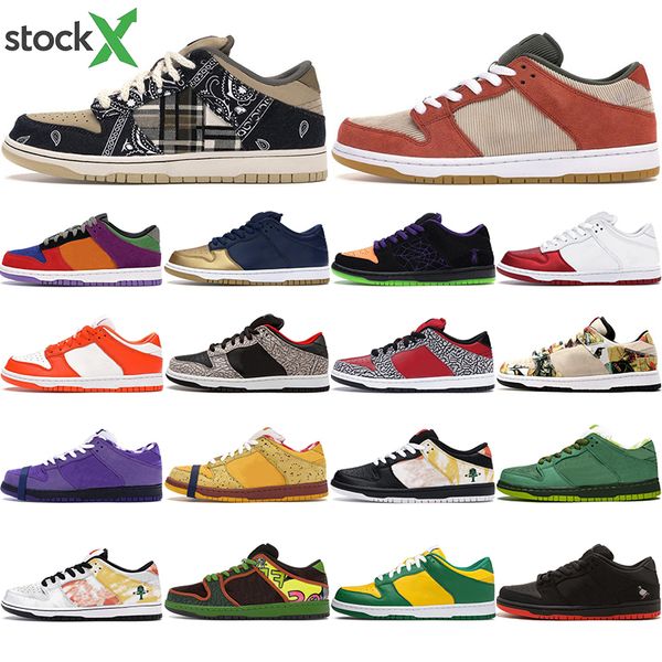 

new sb dunk low designer authentic skateboard sneakers safari mens womens white off casual shoes fashion travis scotts trainers size 36-45