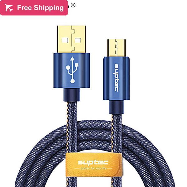 

suptec micro usb cable 2.4a fast charging data charger cable for android samsung s6 s7 edge a5 huawei xiaomi mp3 microusb cord