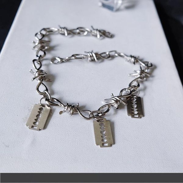

punk lock chain necklace women men gothic chain choker collar goth padlock pendant necklace 2019 emo trendy fashion jewelry1, Silver