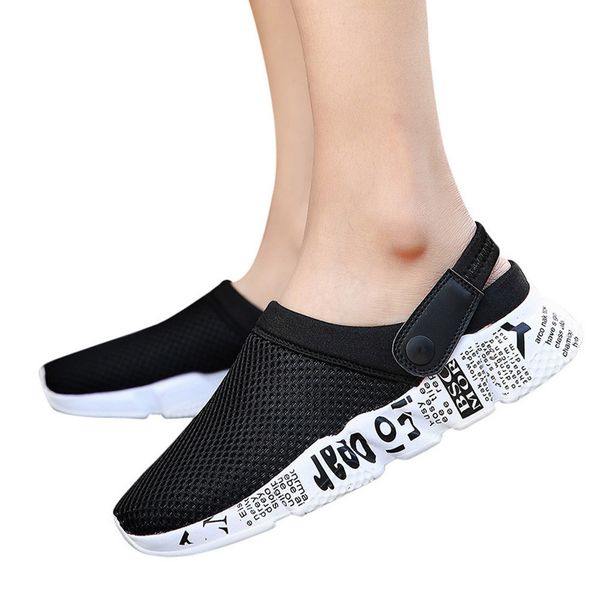 

sagace 2019 new men's shoes slippers men's breathable comfortable thick bottom large size beach shoes comfortable, Black