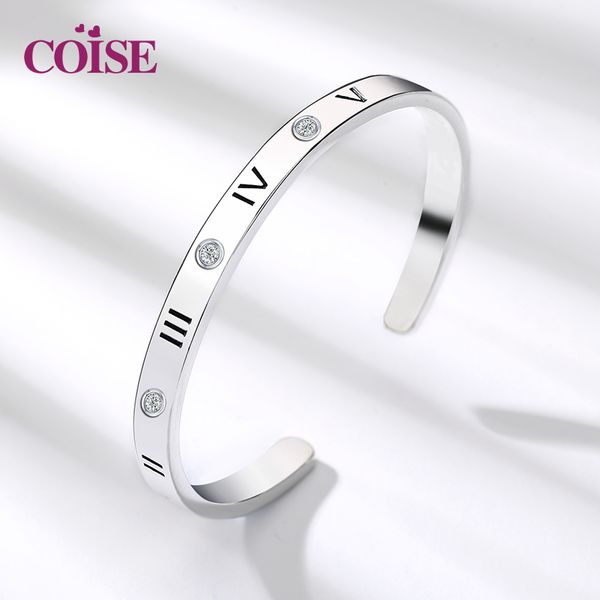 

s999 foot silver roman love simple bracelet, Black