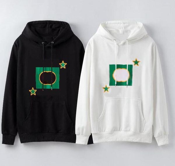 

19fw made in italy block hoodies letter logo printed hooded sweatshirt couple casual street outdoor men women hoodies 2 colors wholesale, Black