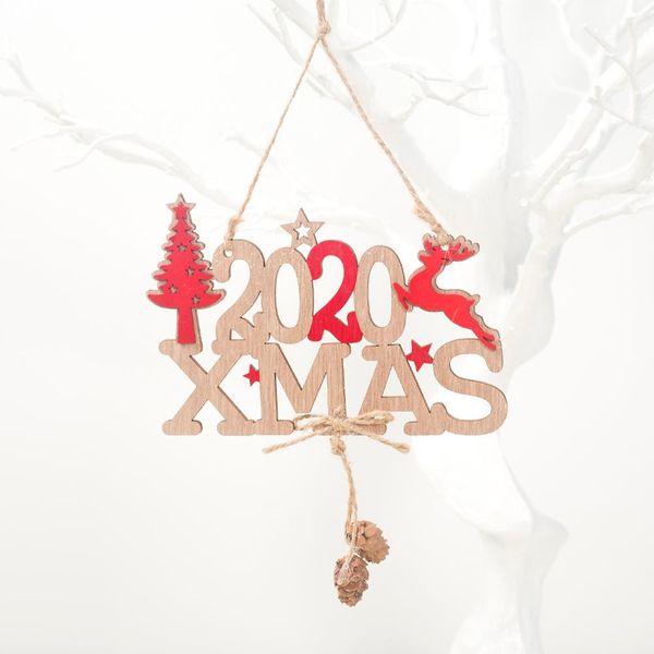 

2020 christmas new year alphabet wooden pendant creative door hanging pendant christmas decorations for home