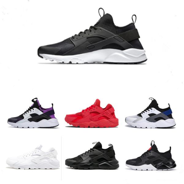 

2019 white dot huarache 4.0 iv 1.0 running shoes classic triple black red men women huaraches fashion sports sneakers 36-45