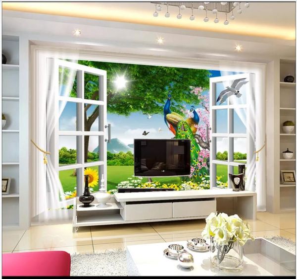 

customized 3d large-scale p mural wallpaper beautiful landscape tv background wall landscape painting tv background wall painting