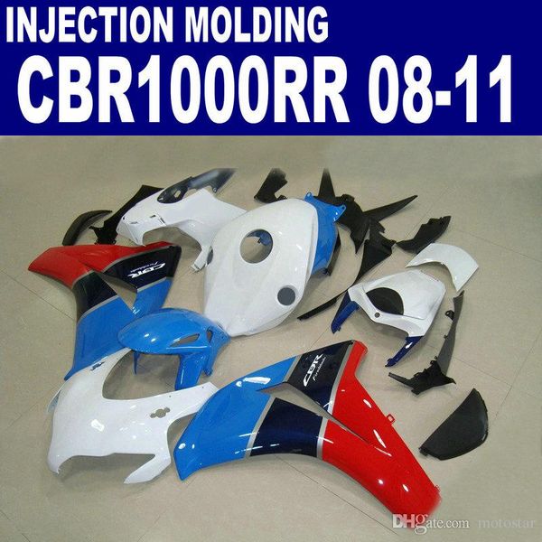

injection oem customize fairing kit for honda cbr1000rr 2008 - 2011 blue white red cbr 1000 rr 08 09 10 11 fairings set #u39