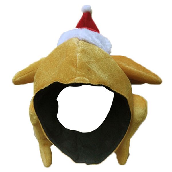 

funny novelty christmas turkey thanksgiving hat novelty cooked chicken bird secret santa fancy dress full face hat mask