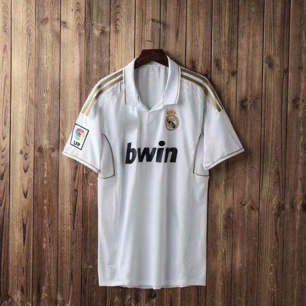 

retro classic 05 06 11 12 real madrid soccer jerseys beckham zidane kaka 2005 2006 2011 2012 retro football shirt s-2xl, Black;yellow