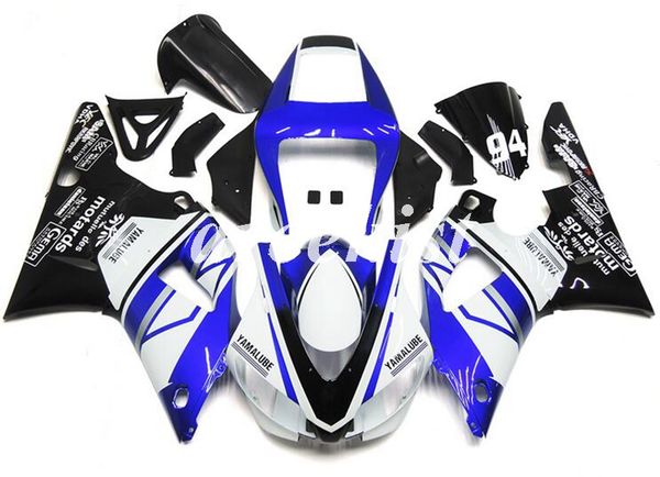 

new abs motorcycle full fairings kit fit for yamaha yzf-r1 1998 1999 98 99 bodywork set blue black